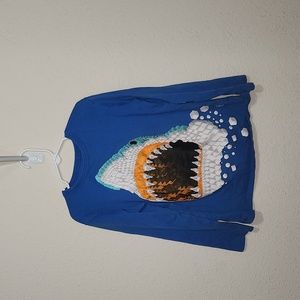 Long sleeve boys graffic shark shirt